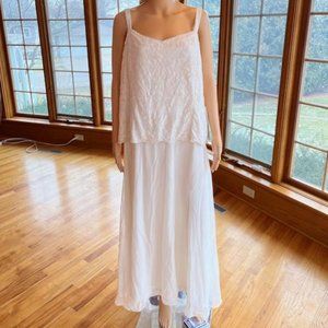 * NWT Roamans Ivory Lace Chiffon Sleeveless Wedding Gown Bridal Dress Size 24 W